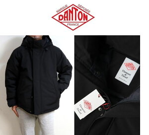 yN[|ΏۊO z2025H~ DANTON _g DOWN ARMY HOODED JACKET _Et[hWPbg #DT-A0030 Vf BLACK Y