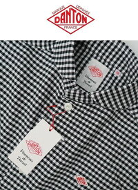 【クーポン対象外】2025春夏入荷分 DANTON ダントン OXFORD GINGHAM 定番ショールカラープルオーバーシャツ BLACK/WHITE GINGHAM #DT-B0282 OXP オックスフォードシャツ ブラックギンガム【Men's】