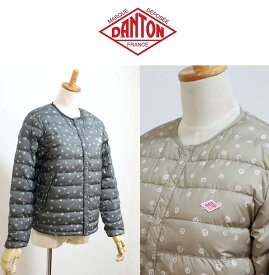 【クーポン対象外】2025秋冬NEW DANTON ダントン ドット柄 INNER DOWN 定番 インナーダウン インサレーション クルーネックジャケット #DT-A0001 ING レディース