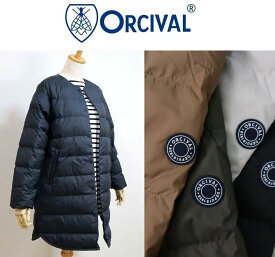 【30%OFFクーポン有】2025秋冬 ORCIVAL オーシバル オーチバル #OR-A0602 DPR ライトダウン インナーダウン ノーカラーコート クルーネックコート アウター NEW COLOR 4色展開 レディース