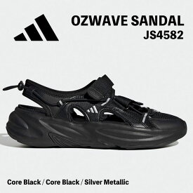 アディダス サンダル adidas Ozwave Sandals JS4582 Core Black / Core Black / Silver Metallic ブラック シルバーメタリック スポーツウェア メンズ レディース シューズ 【中古】未使用品