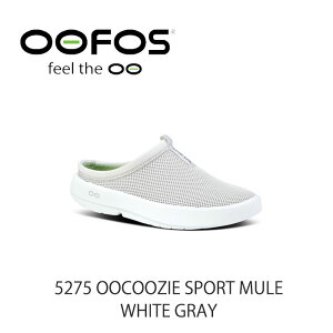 E[tHX ~[ OOFOS 5275 OOCOOZIE SPORT MULE WHITE GRAY WOMEN fB[X X|[c zCg O[ V[Y