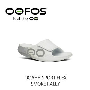 E[tHX T_ OOFOS Y fB[X OOAHH SPORT FLEX SMOKE RALLY E[A[ X|[c tbNX X[N [ RECOVERY SANDAL Jo[T_ GRAY (O[) V[Y