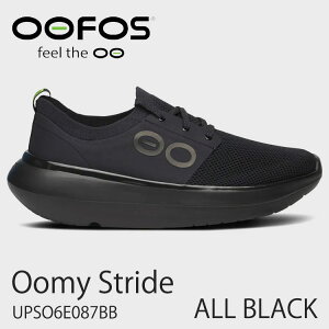�E�[�t�H�X �X�j�[�J�[ �����Y OOFOS �X�j�[�J�[ �����Y Oomy Stride MENS ALL BLACK RECOVERY SHOOES ���J�o���[�V���[�Y �I�[���u���b�N �����Y �V���[�Y