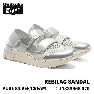 IjcJ^CK[ T_ Onitsuka Tiger Y fB[X REBILAC SANDAL rbN T_ PURE SILVER/CREAM sAVo[ N[ 1183A966.020 V[Y