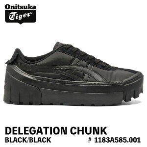 �I�j�c�J�^�C�K�[ �X�j�[�J�[ Onitsuka Tiger �X�j�[�J�[ �����Y ���f�B�[�X DELEGATION CHUNK �f���Q�[�V���� �`�����N BLACK/BLACK �u���b�N�u���b�N 1183A585.001 �V���[�Y