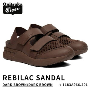 �I�j�c�J�^�C�K�[ �T���_�� Onitsuka Tiger �����Y ���f�B�[�X REBILAC SANDAL ���r���b�N �T���_�� DARK BROWN/DARK BROWN �_�[�N�u���E��/�_�[�N�u���E�� # 1183A966.201 �V���[�Y