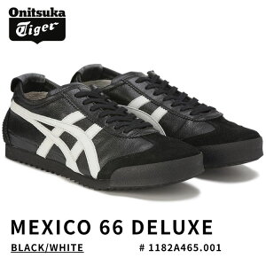 �I�j�c�J�^�C�K�[ �X�j�[�J�[ Onitsuka Tiger ���f�B�[�X MEXICO 66 DELUXE ���L�V�R 66 �f���b�N�X BLACK/WHITE �u���b�N/�z���C�g # 1182A465.001 �V���[�Y