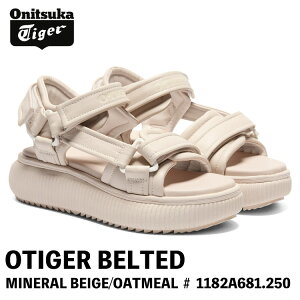 �I�j�c�J�^�C�K�[ �T���_�� Onitsuka Tiger �T���_�� ���f�B�[�X OTIGER BELTED �I�[�^�C�K�[ �x���e�b�h MINERAL BEIGE/OATMEAL �~�l�����x�[�W�� �I�[�g�~�[�� # 1182A681.250 �V���[�Y ���f�B�[�X