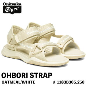 �I�j�c�J�^�C�K�[ �T���_�� Onitsuka Tiger �T���_�� OHBORI STRAP �I�[�{�� �X�g���b�v OATMEAL/WHITE �I�[�g�~�[�� �z���C�g # 1183B305.250 �V���[�Y �����Y ���f�B�[�X