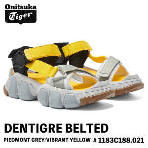 �I�j�c�J�^�C�K�[ �T���_�� Onitsuka Tiger �T���_�� ���f�B�[�X DENTIGRE BELTED �f���e�B�O�� PIEDMONT GREY/VIBRANT YELLOW �s�G�����g�O���[/�o�C�u�����g�C�G���[ 1183C188.021 �V���[�Y ���f�B�[�X �����Y