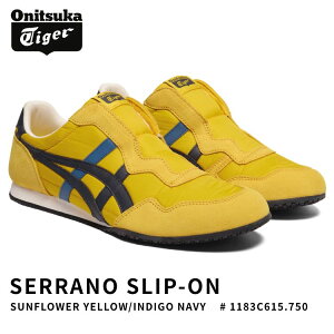 �I�j�c�J�^�C�K�[ �X�j�[�J�[ Onitsuka Tiger �X�j�[�J�[ SERRANO SLIP-ON �Z���[�m�X���b�|�� SUNFLOWER YELLOW/INDIGO NAVY �T���t�����[�C�G���[ �C���f�B�S�l�C�r�[ # 1183C615.750 �V���[�Y