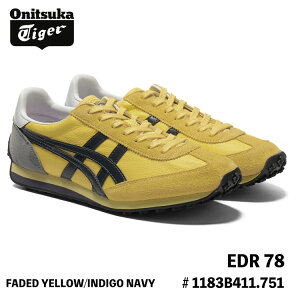 オニツカタイガー スニーカー Onitsuka Tiger EDR 78 FADED YELLOW/INDIGO NAVY フェイディッドイエロー インディゴネイビー # 1183B411.751 シューズ
