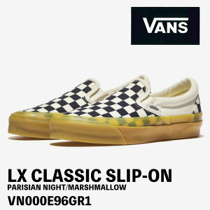 �o���Y �X���b�|�� �X�j�[�J�[ VANS �X���b�|�� LX CLASSIC SLIP-ON PARISIAN NIGHT/MARSHMALLOW VN000E96GR1 �N���V�b�N�X���b�|�� �`�F�b�J�[�{�[�h �l�C�r�[ �z���C�g