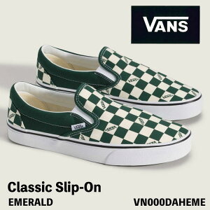 �o���Y �X���b�|�� �X�j�[�J�[ VANS �X���b�|�� CLASSIC SLIP-ON EMERALD VN000DAHEME �N���V�b�N�X���b�|�� �G�������h