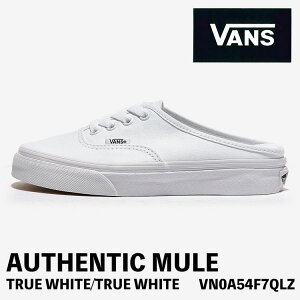 �o���Y �X�j�[�J�[ �~���[�� �X���b�|�� VANS �~���[�� �X���b�|�� AUTHENTIC MULE VN0A54F7QLZ TRUE WHITE/TRUE WHITE �I�[�Z���e�B�b�N �~���[�� �g�D���[�z���C�g �V���[�Y