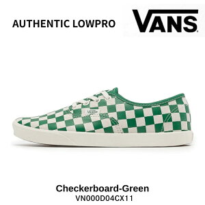 �o���Y �X�j�[�J�[ VANS �X�j�[�J�[Authentic Lowpro (Checkerboard) Green VN000D04CX1 �I�[�Z���e�B�b�N ���[�v�� �`�F�b�J�[�{�[�h �O���[�� �V���[�Y