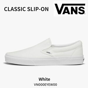 �o���Y �X���b�|�� �X�j�[�J�[ VANS �X���b�|�� Classic Slip-On White VN000EYEW00 �N���V�b�N�X���b�|�� �z���C�g ���F �X�j�[�J�[