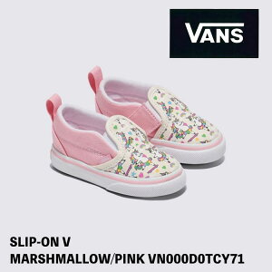 �o���Y �X�j�[�J�[ �L�b�Y �q���p VANS SLIP-ON V MARSHMALLOW/PINK �}�V���}�� �s���N VN000D0TCY71 �V���[�Y
