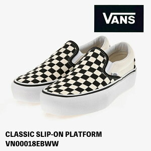 oY Xj[J[ VANS CLASSIC SLIP-ON PLATFORM BLACK AND WHITE CHECKER/WHITE VN00018EBWW NVbN Xb| vbgtH[ `FbJ[{[h ubN zCg