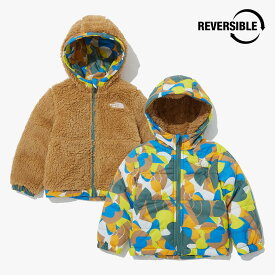 ノースフェイス フリース THE NORTH FACE 男の子 女の子 BABY REVERSIBLE MT CHIMBO FZ HOODED JKT ベビー リバーシブル MT チンボ FZ フーデッド ジャケット KHAKI カーキ GREEN 緑 NJ3NP90S/T 【中古】未使用品
