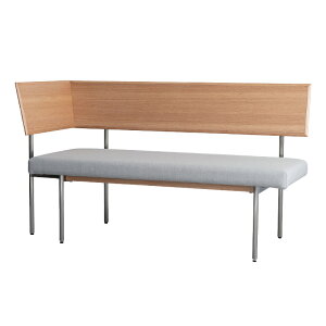 【ポイント10倍!】【公式】 ソファ 二人掛け 2人 三人掛け 3人 L字 コーナー ダイニング リビング 座面高40cm 木製 ステンレス おしゃれ 北欧 ホテルライク オーク グレー 横幅130cm キスト NWLH N