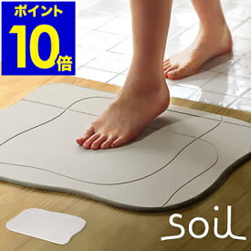 珪藻土バスマット ソイル soil バスマット 珪藻土 足拭きマット 日本製 足ふきマット 足マット 吸水マット 乾燥 吸水 速乾 おしゃれ お風呂 aqua イスルギ【ポイント10倍 送料無料】［ soil bathmat アクア ］