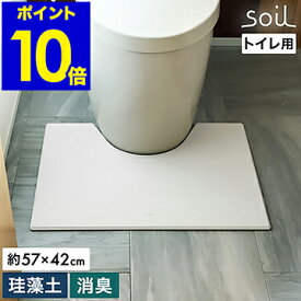 ソイル 珪藻土 日本製 トイレマット 消臭 におい対策 トイレ用マット 自然素材 消石灰 パルプ 紙繊維 珪藻土マット トイレ カビ対策 吸水 調湿 乾燥 カビ予防 軽量 薄い 清潔 トイレ用品 シンプル おしゃれ JIS-B462 【ポイント10倍 送料無料】［ soil トイレマット ］