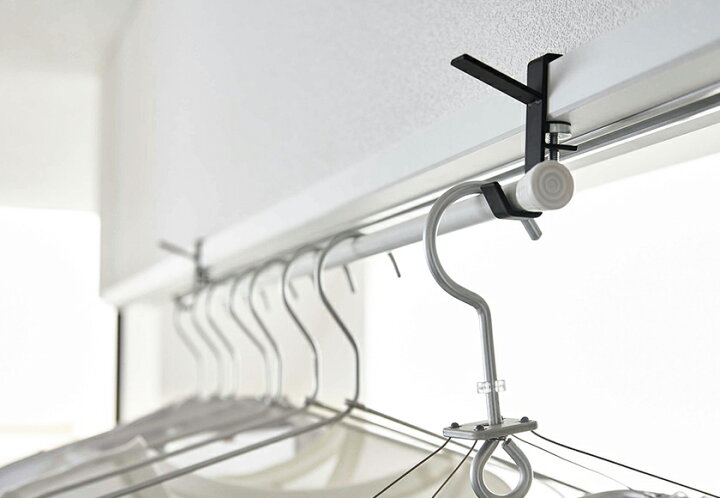 市場 室内物干しフック タワー フック 洗濯物干し 2個組 物干しハンガー ホルダー 室内 室内干し 部屋干し 2個 鴨居 物干し竿 ハンガーフック