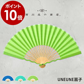 扇子 男性用 女性用 おしゃれ うちわ せんす レディース メンズ 暑さ対策 デザイン ★ デザイン扇子 コンパクト 通勤 熱中症対策 誕生日プレゼント ギフト【ポイント10倍 送料無料】［ 西川庄六商店 UNEUNE扇子 ］