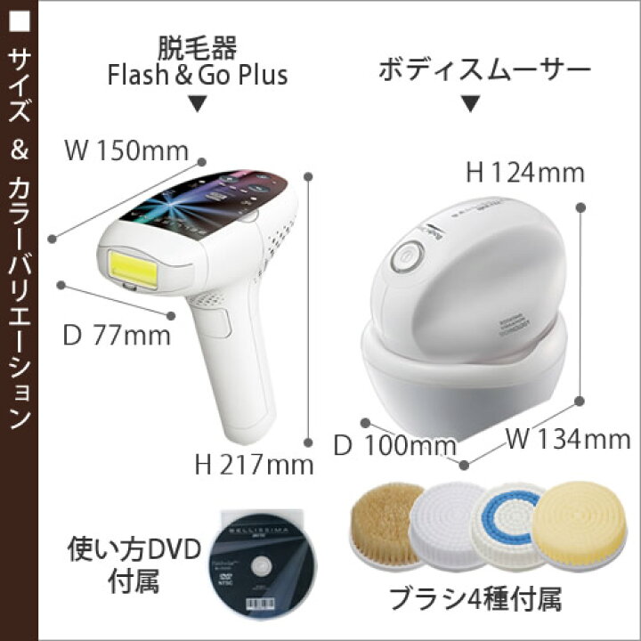 楽天市場】ベリッシマ 光脱毛器 + ボディースムーサー セット 