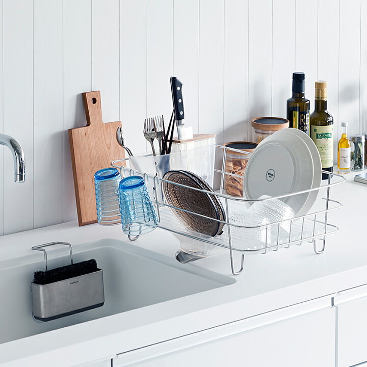 楽天市場 シンプルヒューマン 水切りラック シンク上 水切りカゴ ステンレス 正規販売店 水切りかご キッチン収納 水切り シンク おしゃれ キッチン周り お皿 シンプル 箸立て Kt1107 ギフト 送料無料 Simplehuman スリムワイヤーフレーム ディッシュラック