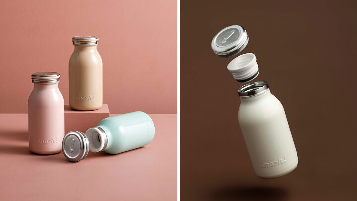 楽天市場 特典付き Mosh モッシュ マグ ボトル 水筒 ステンレス マグボトル かわいい 魔法瓶 おしゃれ ステンレスボトル 真空断熱 保温 保冷 軽量 スクリュー 直飲み 氷止め 飲み口 シンプル オフィス 通学 Dmnmb380 ポイント10倍 送料無料 Mosh ミルクボトル