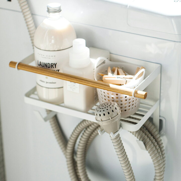 楽天市場 Tosca ホースホルダー付き洗濯機横マグネットラック ランドリー収納 洗濯機 マグネット 給水ホース ハンガー 磁石 ラック 掛け収納 洗剤 柔軟剤 おしゃれ 隙間収納 シンプル トスカ 山崎実業 Yamazaki ホワイト 白 4770 ポイント10倍 送料無料
