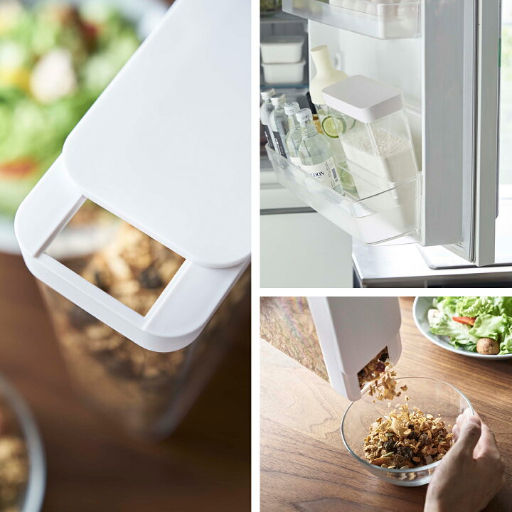 楽天市場 ドライフードストッカー タワー 山崎実業 Tower ドライフード ストッカー シリアル グラノーラ ナッツ 保存容器 ペットフード 米びつ 食品保存 冷蔵庫 米 おしゃれ モノトーン シンプル Yamazaki ブラック ホワイト 4952 4953 ポイント10倍 送料無料