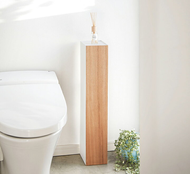 楽天市場 トイレ コーナーラック リン トイレ収納 トイレブラシ トイレットペーパー スリム トイレラック 北欧 木製 隠す 目隠し 収納ラック ストッカー コンパクト 木目 山崎実業 Yamazaki ブラック ホワイト 3192 3193 ポイント10倍 送料無料 Rin スリムトイレ