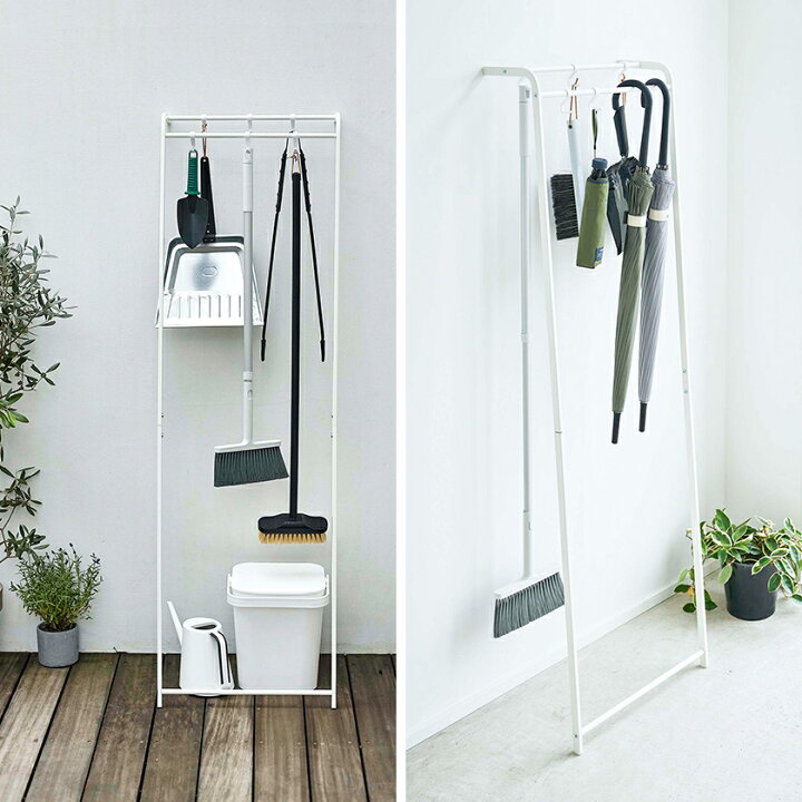 楽天市場 掃除用品収納スタンド タワー 山崎実業 Tower 掃除用品 収納 スティッククリーナー 吊り下げ スタンド 引っ掛け おしゃれ 掃除用具入れ モップ 掃除用具 フック ほうき 傘 壁面 シンプル モノトーン Yamazaki ブラック ホワイト 5156 5157 ポイント10倍