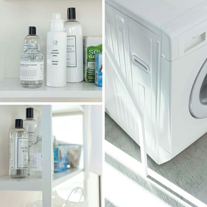 楽天市場 立て掛けランドリーシェルフ タワー 山崎実業 Tower ランドリーラック スリム 縦型 ハンガーバー おしゃれ 棚 タオル 収納 洗濯機 洗濯機ラック ランドリー収納 収納ラック 3段 立てかけ 北欧 脱衣所 洗面所 ホワイト ブラック 24 24 ポイント10倍