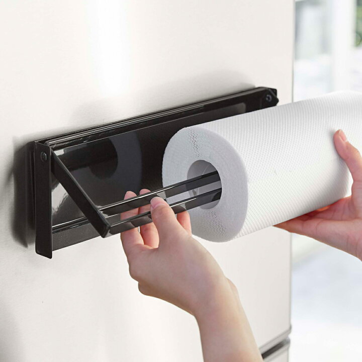 楽天市場 片手でカットマグネットキッチンペーパーホルダー タワー 山崎実業 Tower キッチンペーパー ホルダー コストコ マグネット 収納 冷蔵庫 磁石 シンプル おしゃれ モノトーン Yamazaki ブラック ホワイト 4941 4942 ポイント10倍 送料無料 インテリア