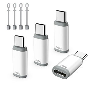 MoKo ���C�g�j���O����Type C�ϊ��p�A�_�v�^�[ 4���Z�b�g 480Mbps�f�[�^�]��/10W�[�d�Ή� �����h�~�V���R���X�g���b�v�t�� ���C�g�j���O to Type C �ϊ��A�_�v�^�[ ���^ iOS TypeC�ϊ��A�_�v�^ iPhone17e/