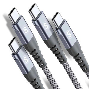 USB Type C �P�[�u���y0.5m/2�{�Z�b�g�z PD�Ή� 65W�}���[�d Sweguard USB-C to USB-C �P�[�u�� �^�C�vc �[�d iPhone 17/16/15 Pro Max,iPad Pro/Air/mini6,MacBoo