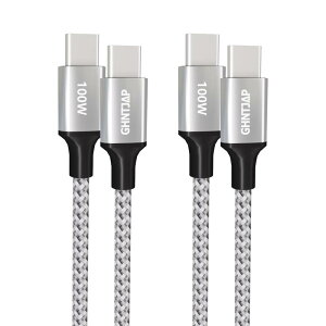 GHNTJAP USB C to USB C �P�[�u�� 2M 2�{�Z�b�g 100W���}���[�d PD�Ή� �^�C�vc �P�[�u�� Type C to C 480Mbps�f�[�^�]�� ���ϋv�i�C���� iPhone15/Galaxy/MacBook/iPad/Gal