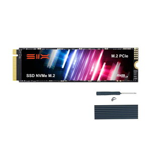 SIX X5000PRO 1TB PCIe Gen4x4 NVMe SSD M.2 2280 ����SSD �ő�ǎ�5000MB/s 3D TLC NAND �N���G�C�^�[���� ��p�݌v �q�[�g�V���N�t��