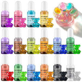 LET'S RESIN レジン 着色剤 16色 高い透明度 高濃度レジン液着色剤 エポキシ樹脂 UVレジン液 モールド シリコンモールドに適用 [10ml×16本]