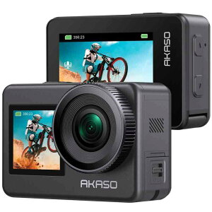 AKASO Brave7 �A�N�V�����J����4K60fps 20MP IPX8�{�@�h��10M �����J���� 6����Ԃ�␳ ��������@�\ �O���}�C�N�Ή� �A�N�V�����J�� �X�|�[�c �c�����B�e (�A�b�v�O���[�h��)