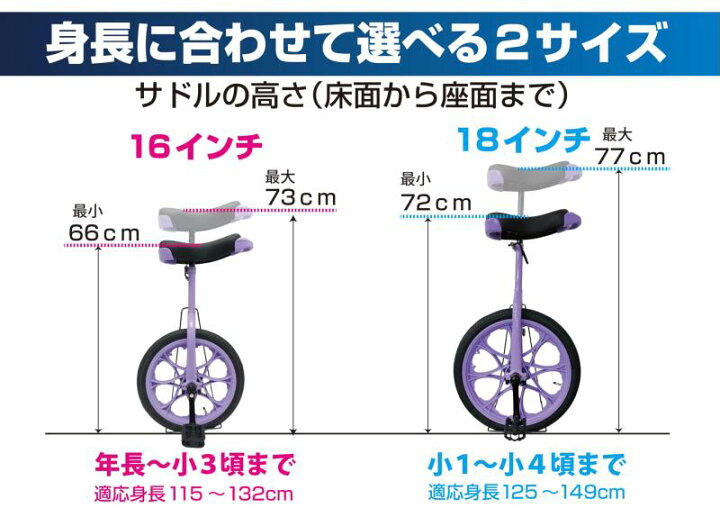 楽天市場】トップ(Top) 一輪車 子供 小学生 18インチ ラベンダー 