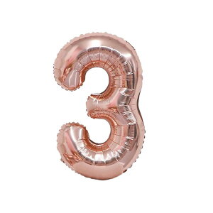 40インチ 大きい 数字 バルーン 3 ローズ ゴールド ナンバー バルーン 誕生日 数字 風船 約100cm ハッピーバースデー 前撮り 結婚式パーティー 記念日 ウェディング お祝い 飾り