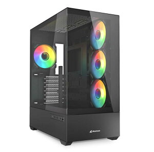 Sharkoon wʃRlN^Ή~h^[PCP[X SHA-AK6-RGB-BK s[X\ ATX/Micro ATX/Mini-ITXKi}U[{[hΉ ARGBt@4W {Ki