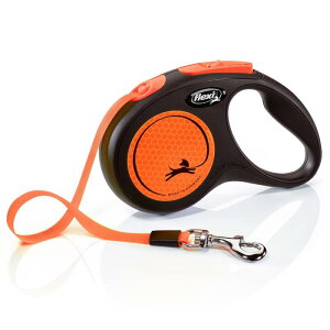 フレキシ(flexi) 伸縮リード ニューネオン テープタイプ Sサイズ 5m オレンジ 【日本正規品】