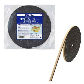 ニトムズ(Nitoms) 住宅用気密エプトシーラー 窓 サッシ パッキン EPDMフォーム 防水 黒 幅10mm×長さ5m×厚さ10mm G0091